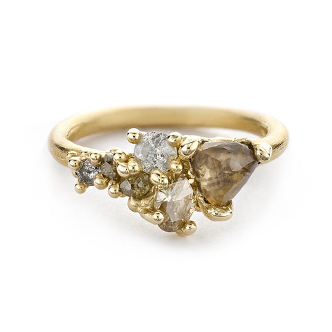 Alternative Raw Diamond Engagement Ring from Ruth Tomlinson, handmade in London