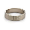 Alternative men's wedding band with wrapped effect in 18ct white gold from Ruth Tomlinson, handmade in London