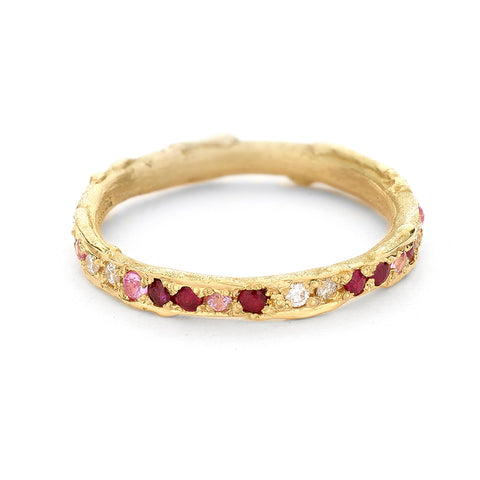 Ruby, Sapphire and Diamond Eternity Band from Ruth Tomlinson, handmade in London