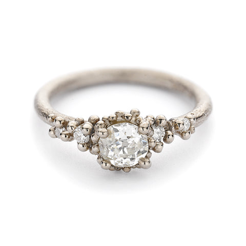 Antique Diamond Ring in 18ct white gold from Ruth Tomlinson, handmade in London