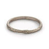 Alternative Textured Wedding Band in 18ct white gold from Ruth Tomlinson, handmade in London