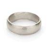 6mm textured yellow gold men's wedding band in 9ct white gold by Ruth Tomlinson, handmade in London