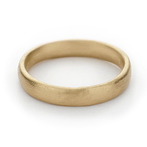 4mm 14ct yellow gold 4mm mens wedding band from Ruth Tomlinson, handmade in London