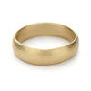 6mm textured yellow gold men's wedding band in 14ct yellow gold by Ruth Tomlinson, handmade in London