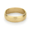6mm textured yellow gold men's wedding band in 18ct yellow gold by Ruth Tomlinson, handmade in London