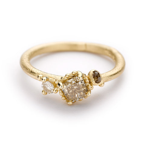 Champagne Diamond Engagement Ring from Ruth Tomlinson, handmade in London