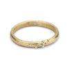 Ladies 14ct yellow gold wedding band with diamond detail from Ruth Tomlinson, handmade in London
