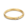 Ladies 18ct yellow gold wedding band with diamond detail from Ruth Tomlinson, handmade in London