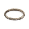 Eternity band wedding ring in white gold set with white diamonds from Ruth Tomlinson