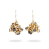 Mixed Diamond Cluster Drop Earrings