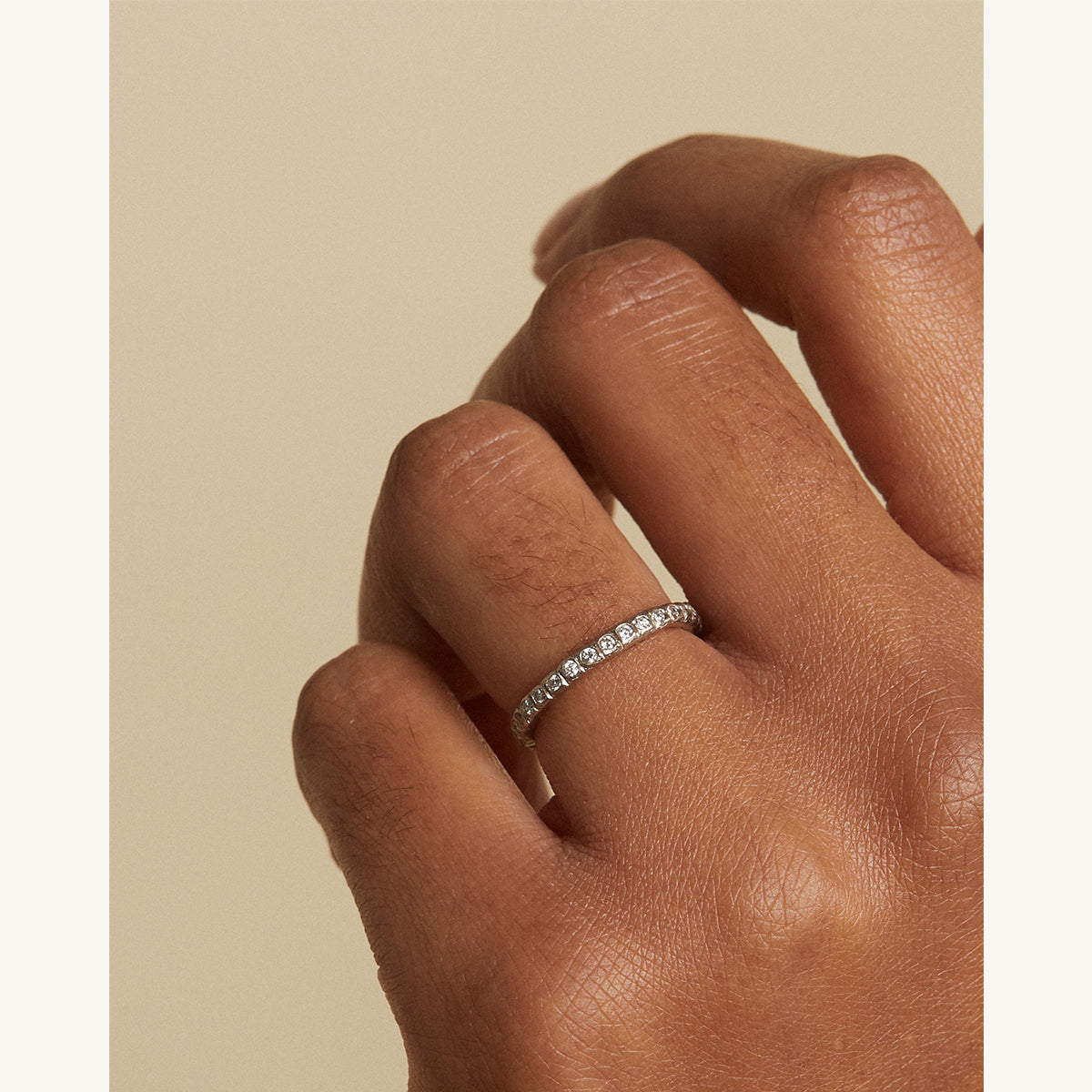 Beaded Eternity Band - Diamond