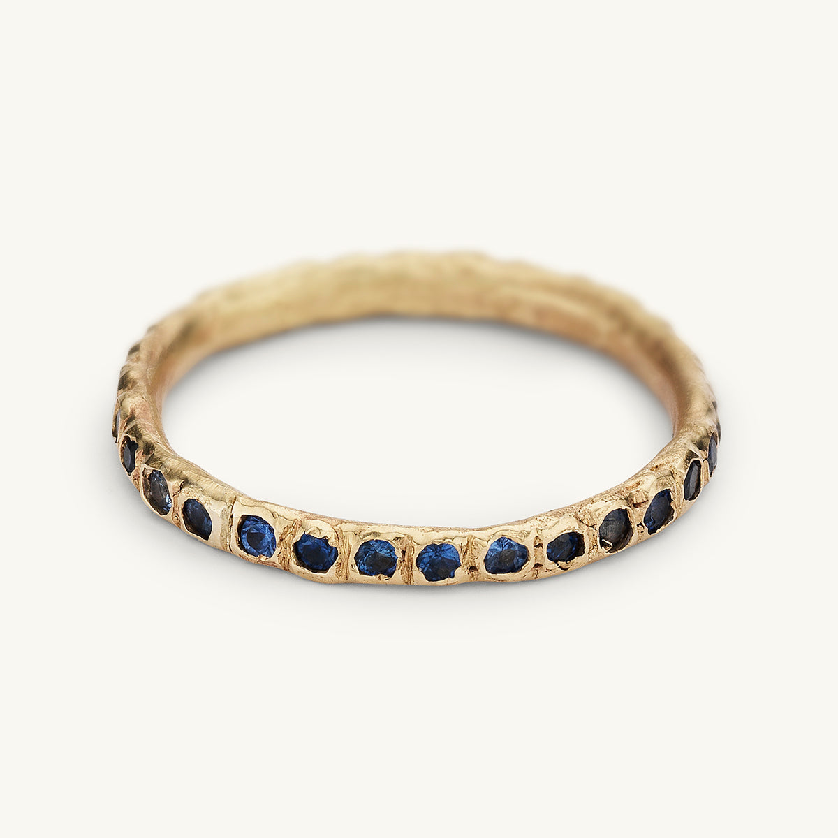 Mixed Cut Sapphire and Diamond Ring Stack