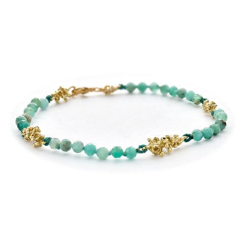 Emerald Bracelet Encrusted with Diamonds and Barnacles
