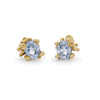 Pale Blue Sapphire and Diamond Studs from Ruth Tomlinson, handcrafted in London