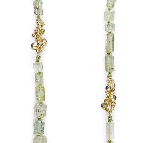 Beryl Strand with Diamond Encrusted Clusters from Ruth Tomlinson, handmade in London