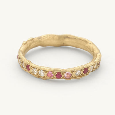 Ruby, Sapphire and Diamond Eternity Band