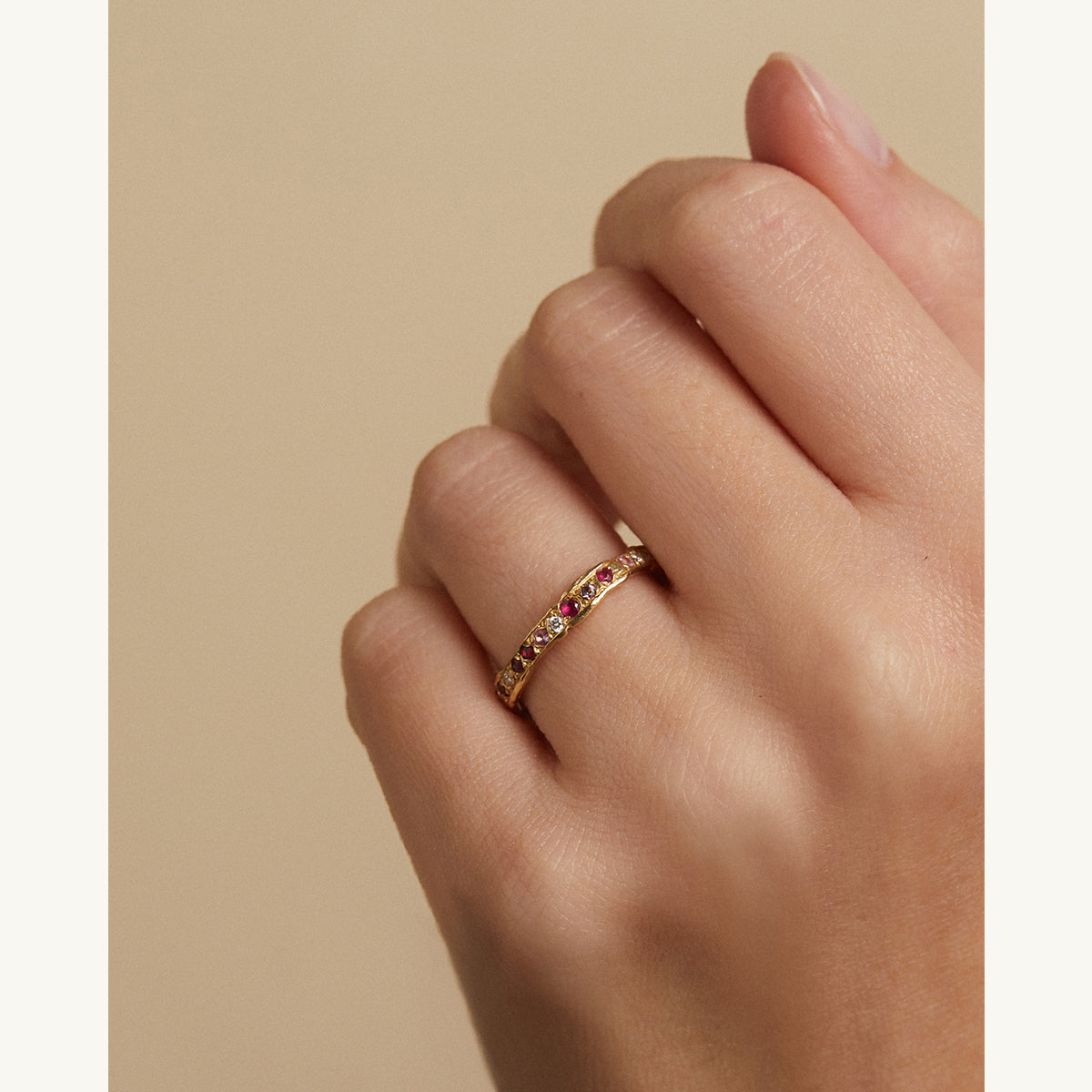 Ruby, Sapphire and Diamond Eternity Band
