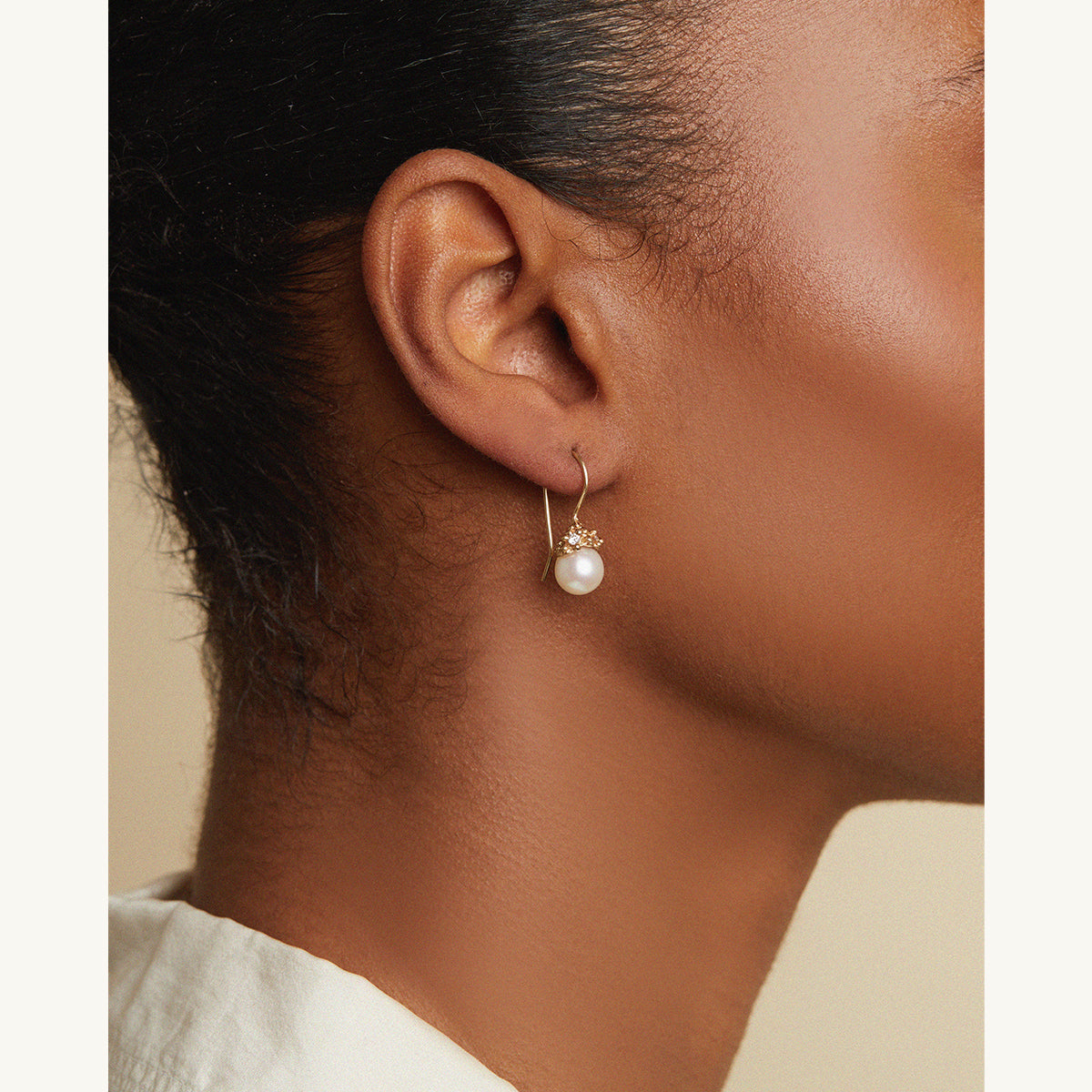 Pearl Encrusted Drop Earrings