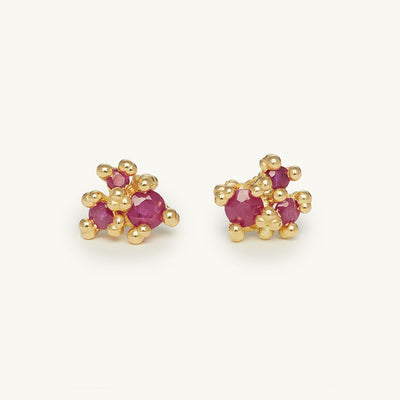 Ruth Tomlinson Ruby Cluster Studs