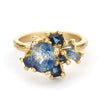 Parti Sapphire Scattered Cluster Ring from Ruth Tomlinson, handcrafted in London