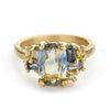 Parti Sapphire and Diamond Luminous Cluster Ring by Ruth Tomlinson, handcrafted in London