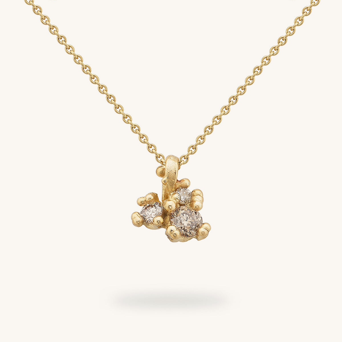 Diamond and Granule Cluster Pendant