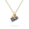 Sapphire and diamond cluster pendant from Ruth Tomlinson, handmade in London