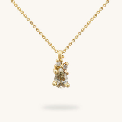 Pear Cut Diamond Encrusted Necklace