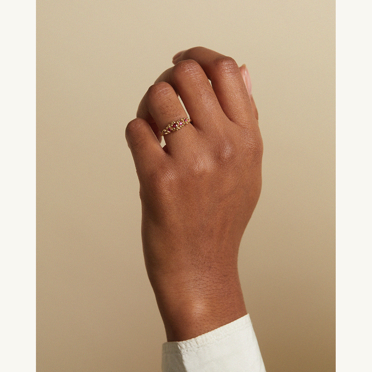 Ruby Ring with Granules