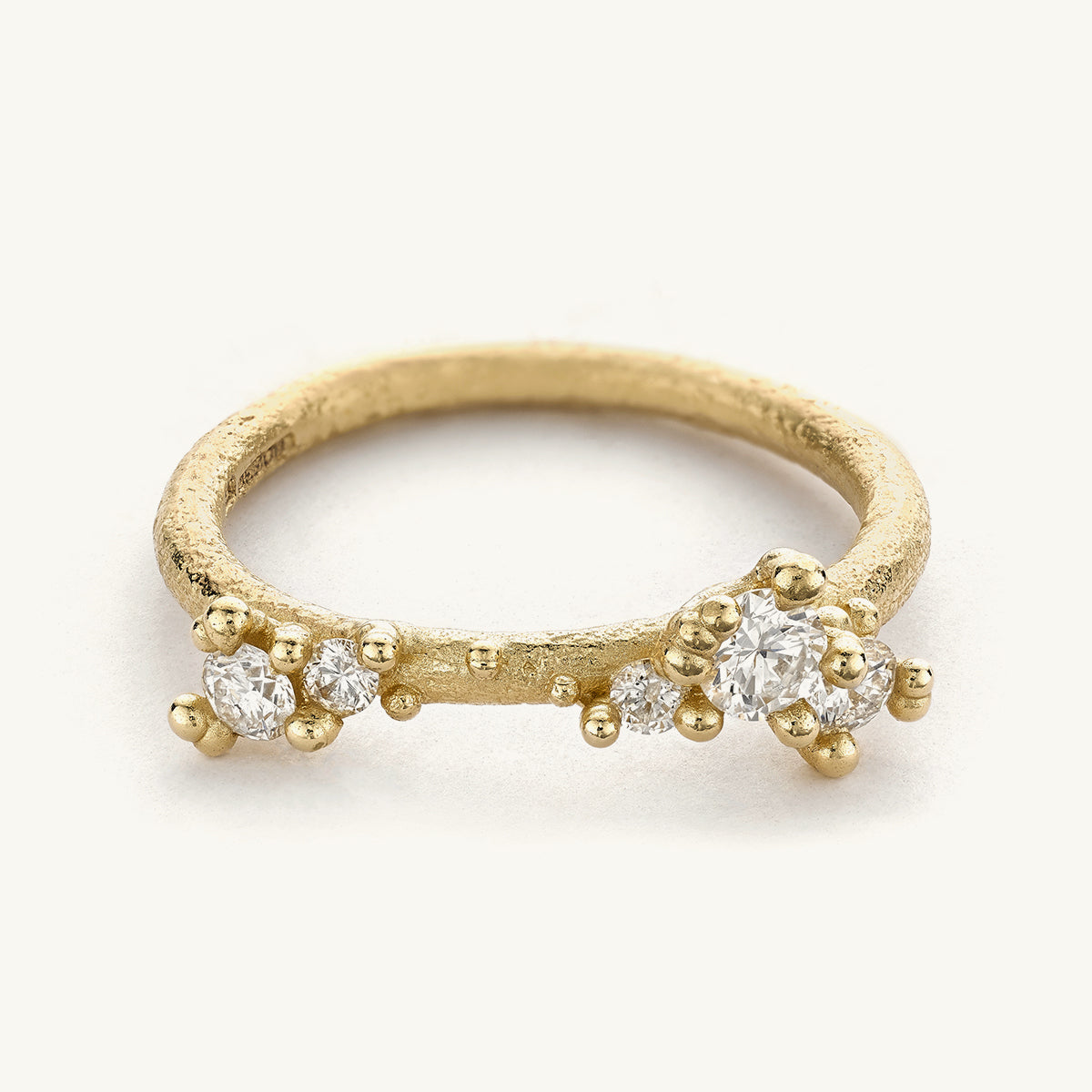 Encrusted Antique Diamond Ring Stack