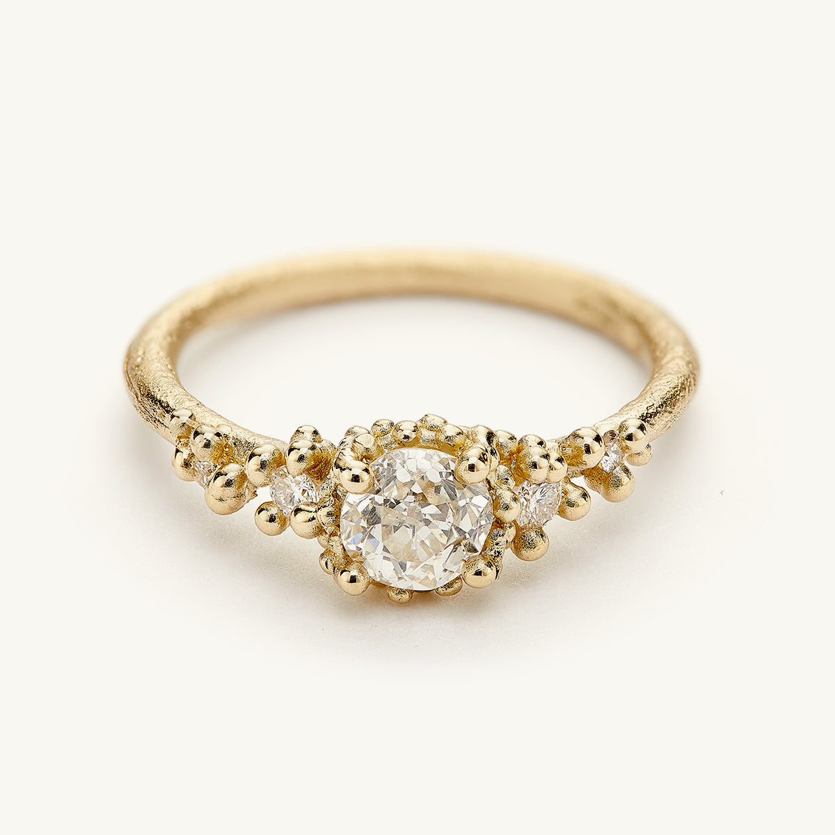 Encrusted Antique Diamond Ring Stack