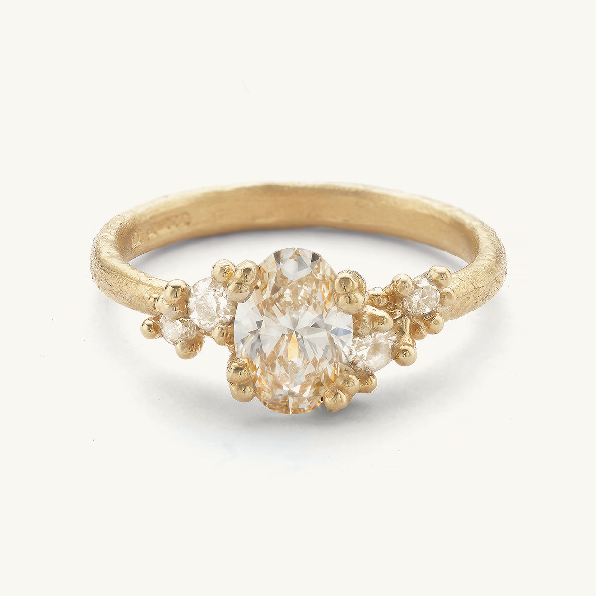 Champagne Diamond Encrusted Ring