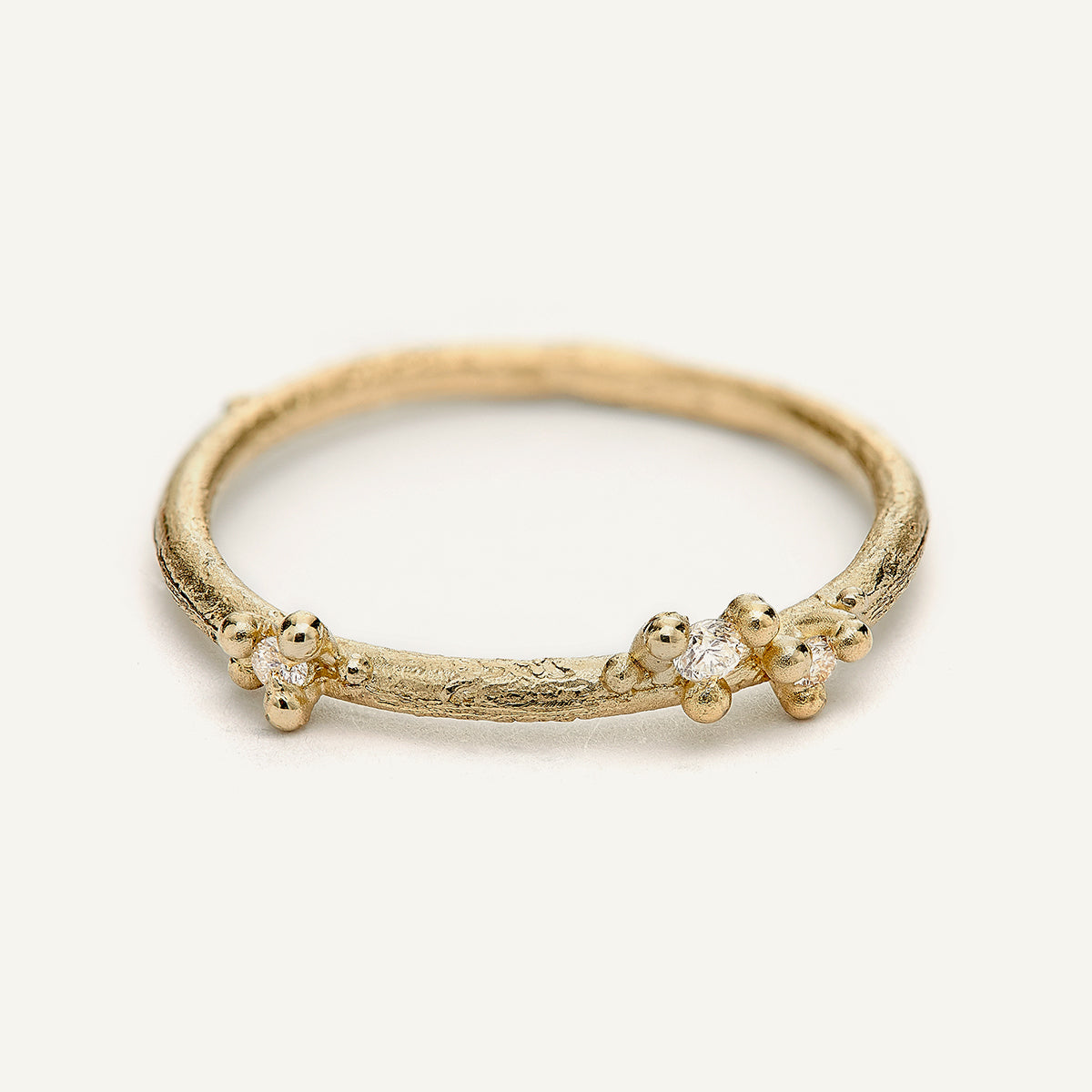 Encrusted Antique Diamond Ring Stack