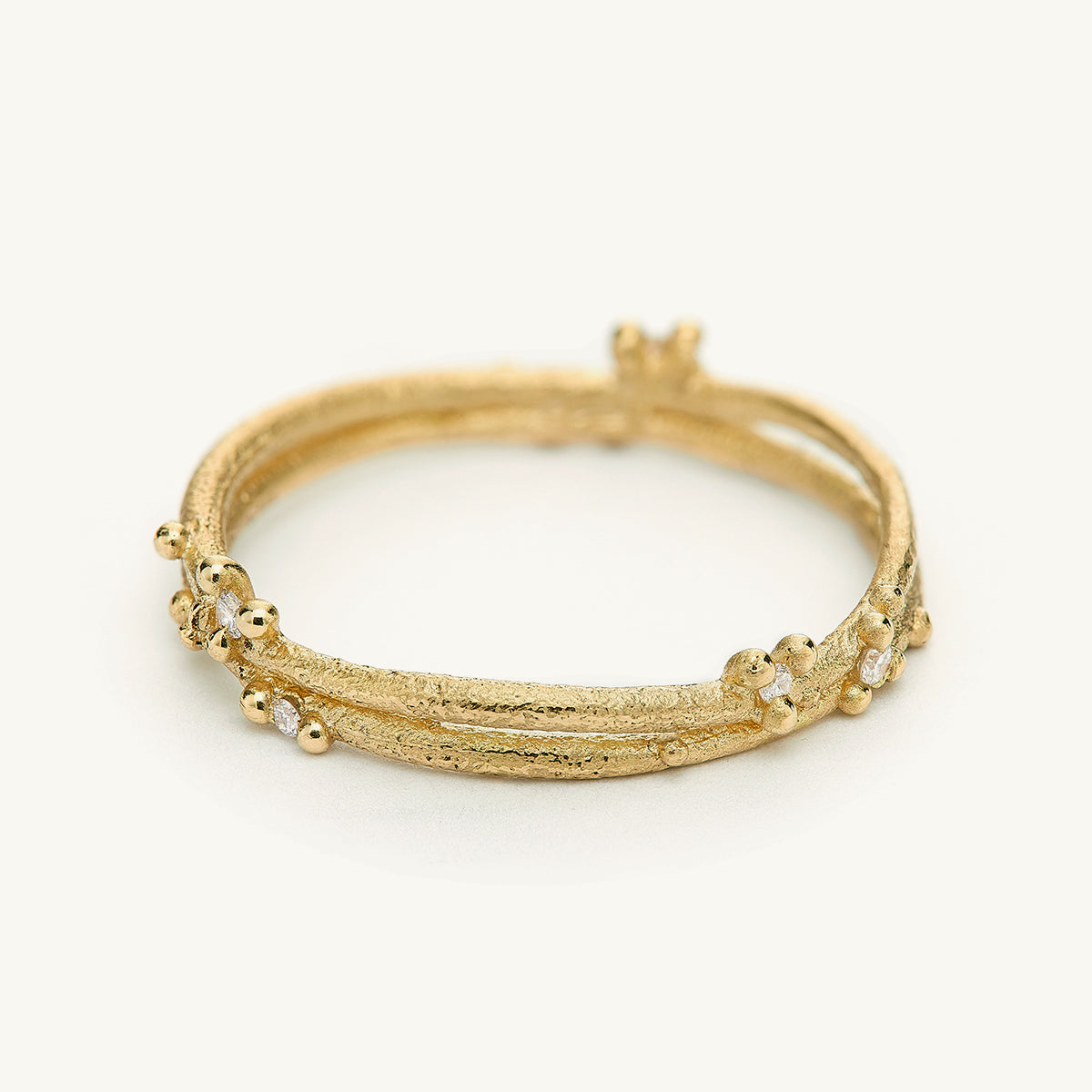 Raw Diamond Encrusted Ring Stack