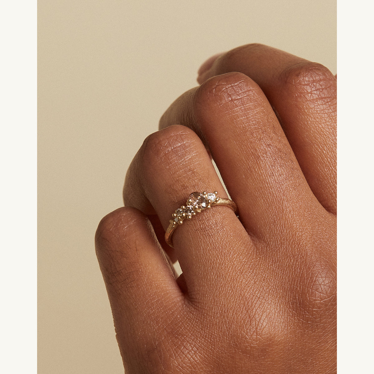 Mixed Diamond Asymmetric Ring with Granules