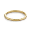 Alternative Textured Wedding Band in 14ct yellow gold from Ruth Tomlinson, handmade in London