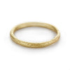 Alternative Textured Wedding Band in 18ct yellow gold from Ruth Tomlinson, handmade in London