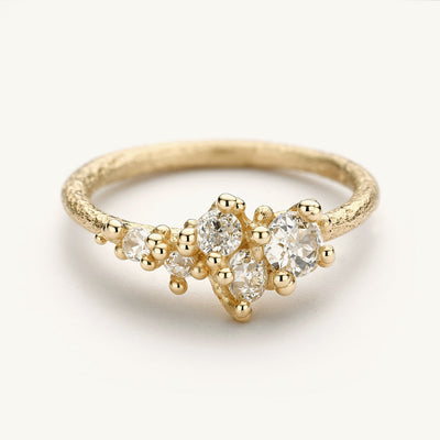 Antique Diamond Tapering Cluster Ring