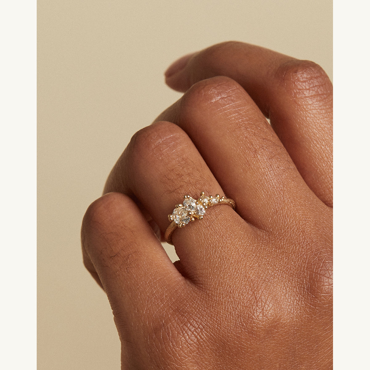 Antique Diamond Tapering Cluster Ring