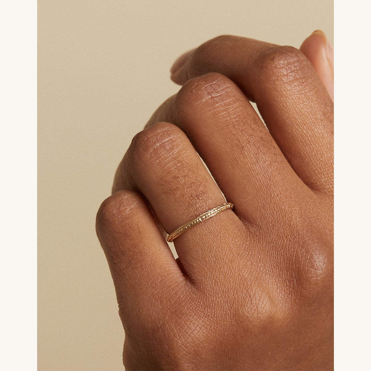 Single Beaded Wedding Band