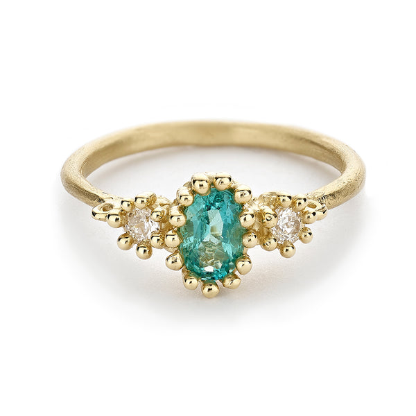 Unique Emerald and Diamond Alternative Engagement Ring from Ruth Tomlinson