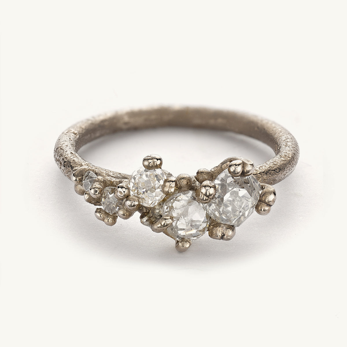 Ruth Tomlinson Antique Diamond Tapering Cluster Ring