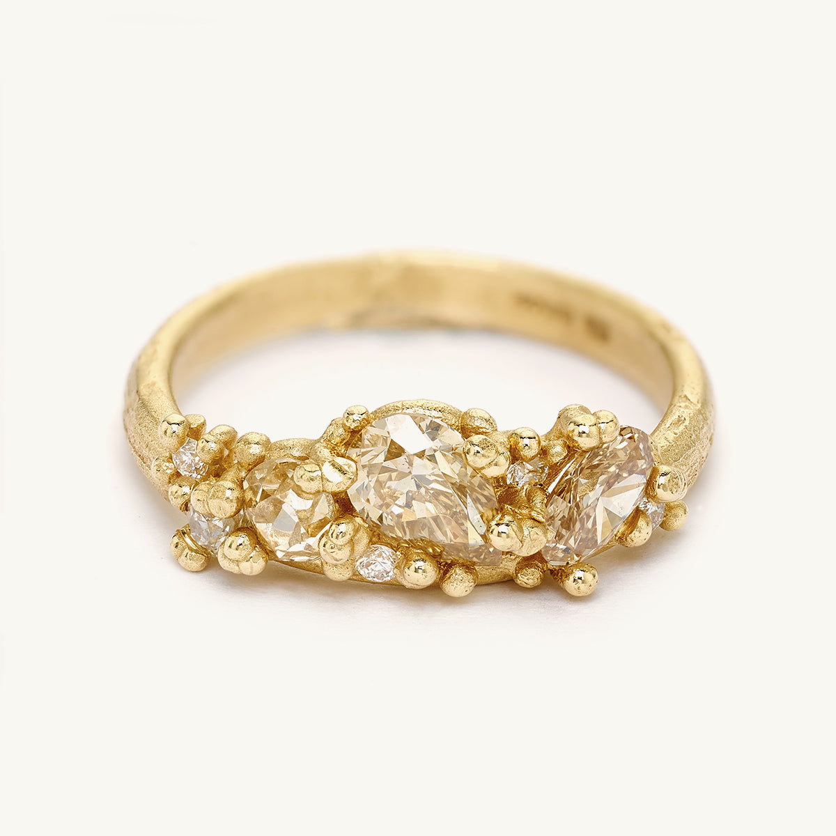 Ruth Tomlinson Asymmetric Champagne Diamond Ring