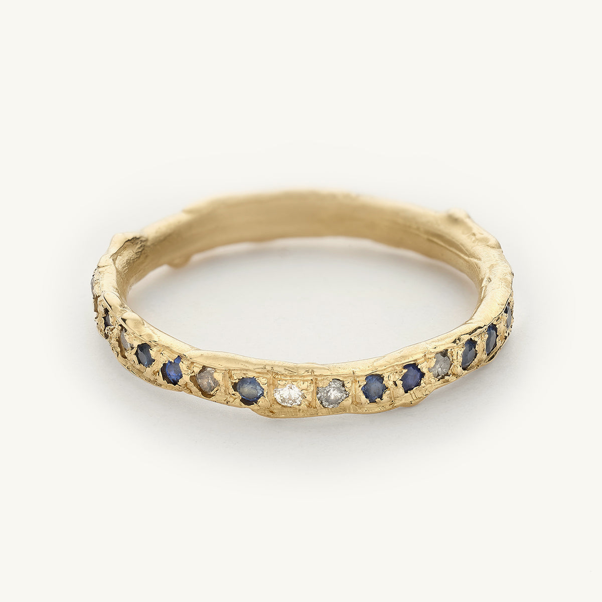 Ruth Tomlinson Blue Sapphire and Diamond Eternity Band