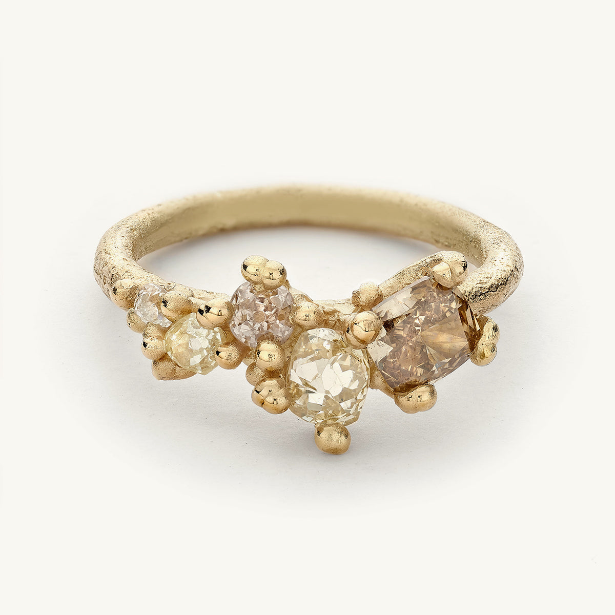 Ruth Tomlinson Champagne Diamond Tapering Cluster Ring