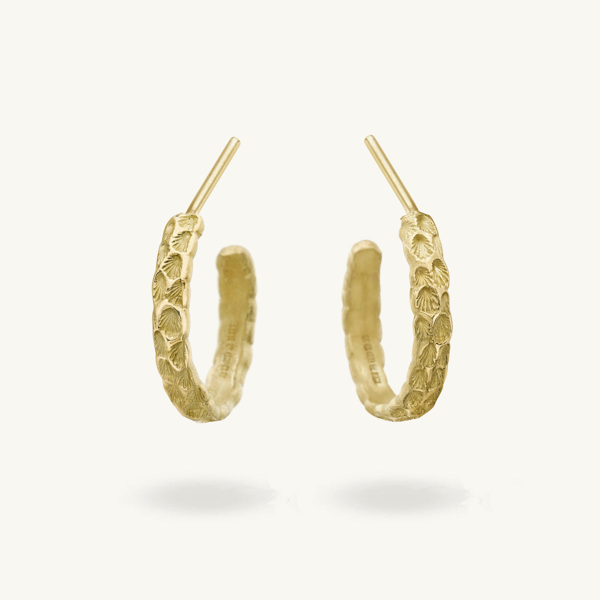 Ruth Tomlinson Coral Texture Gold Hoop Earrings