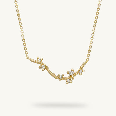 Ruth Tomlinson Diamond Encrusted Asymmetric Bar Necklace