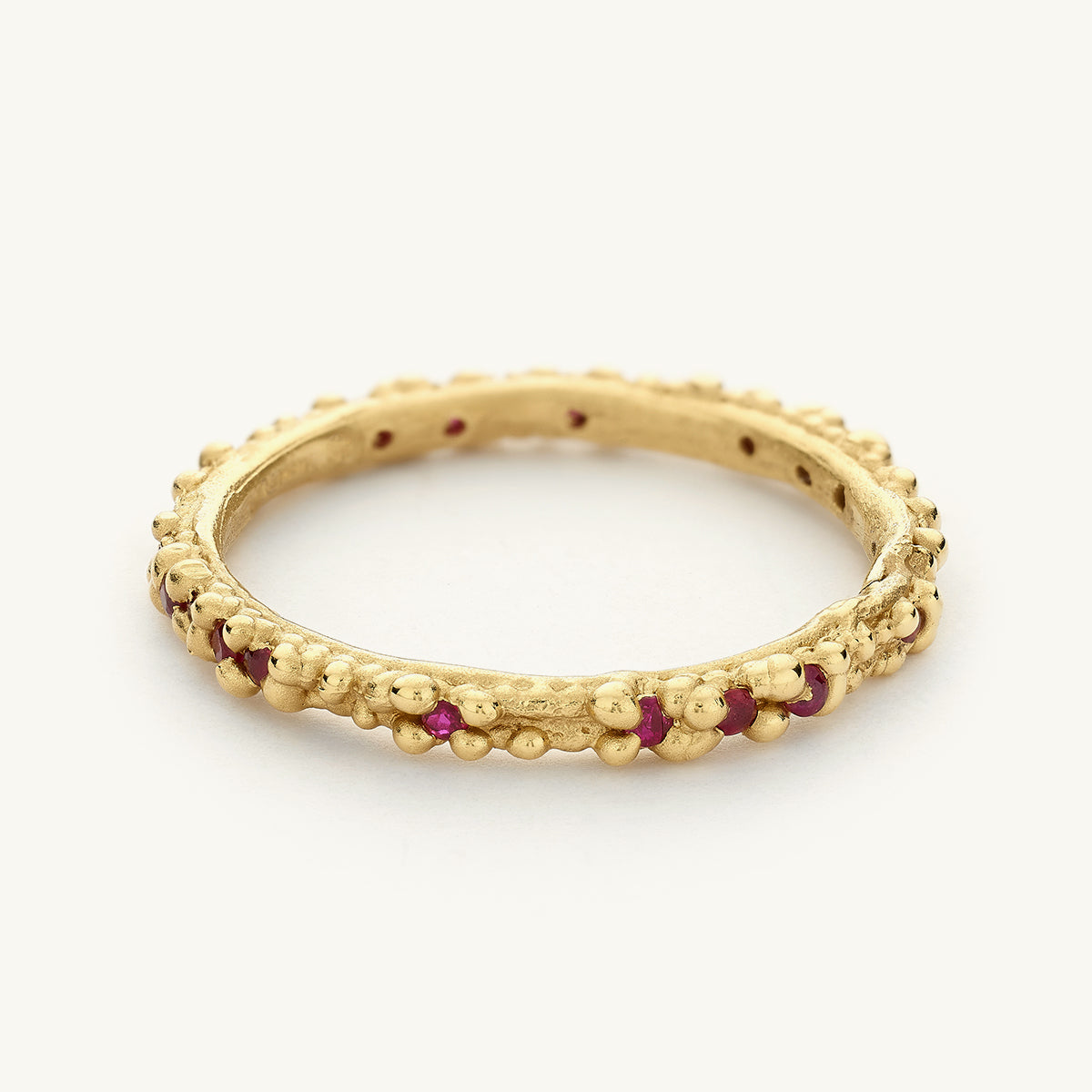 Ruth Tomlinson Double Beaded Band with Rubies