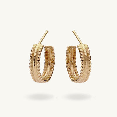 Ruth Tomlinson Double Beaded Gold Hoops