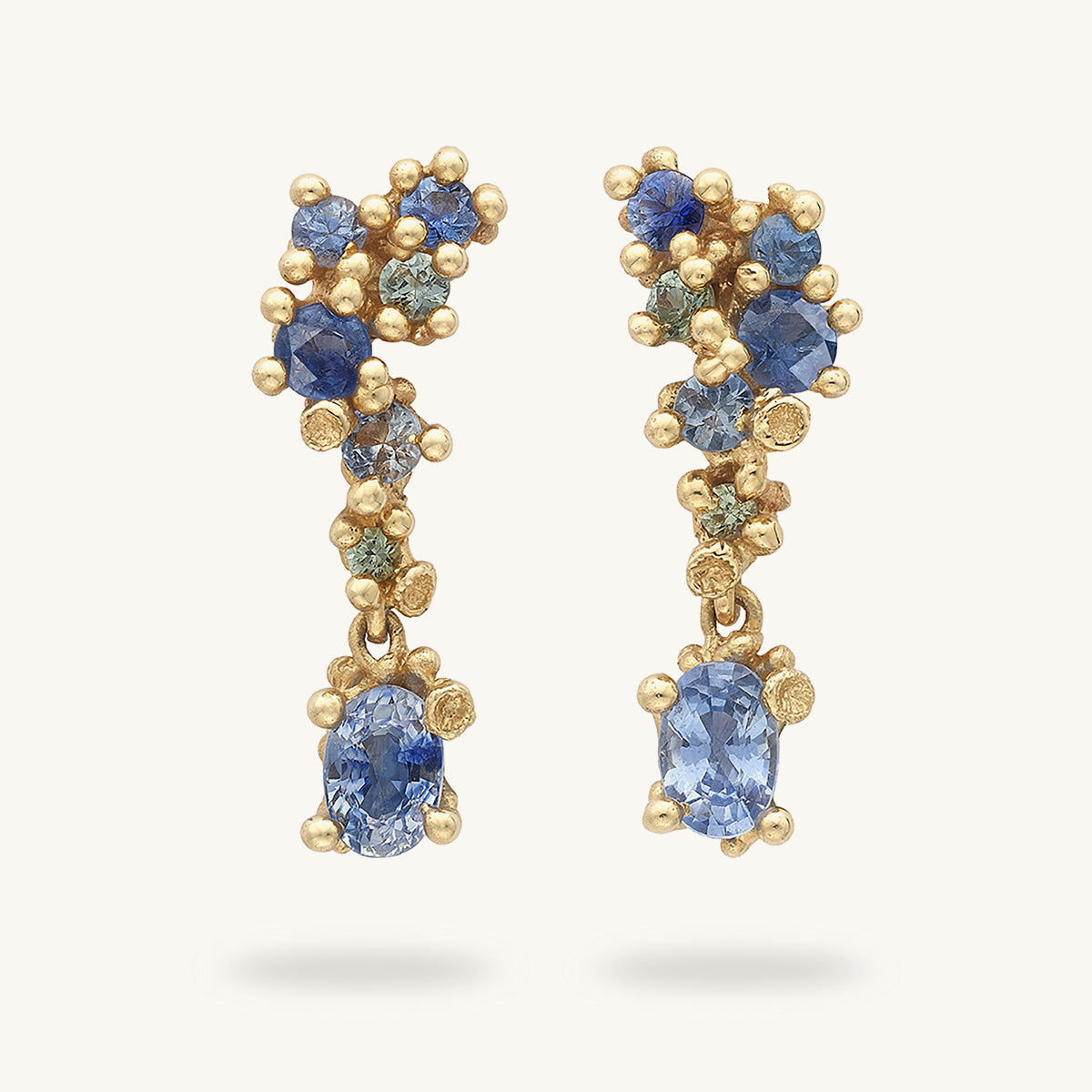 Ruth Tomlinson Ocean Inspired Sapphire Drop Earrings 